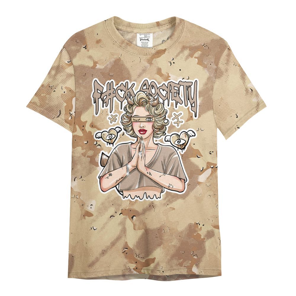 Shirt To Match Desert Camo 3s - F#ck Xociety Halftone All Over Print