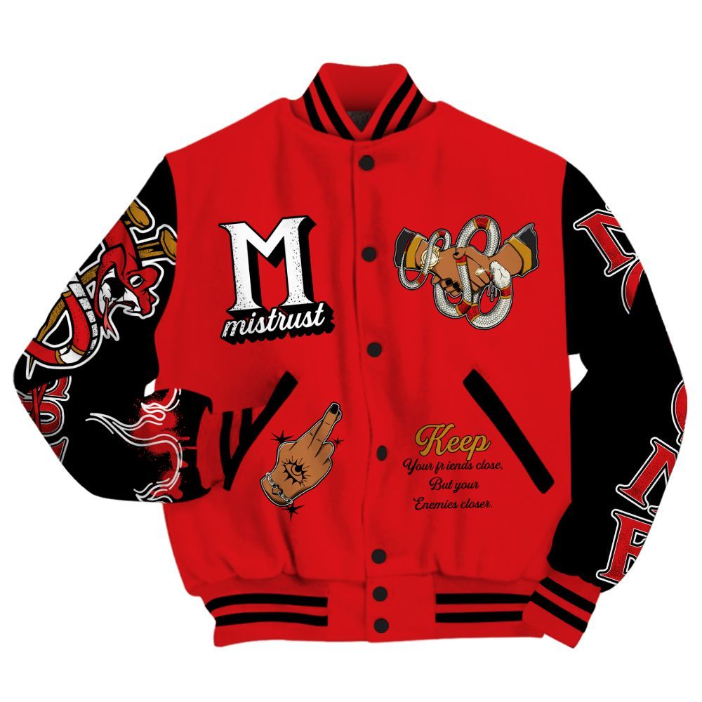Varsity Jacket To Match Scoot Zeros Retro Portland - Trust No One Snake-Bite Street Style All Over Print