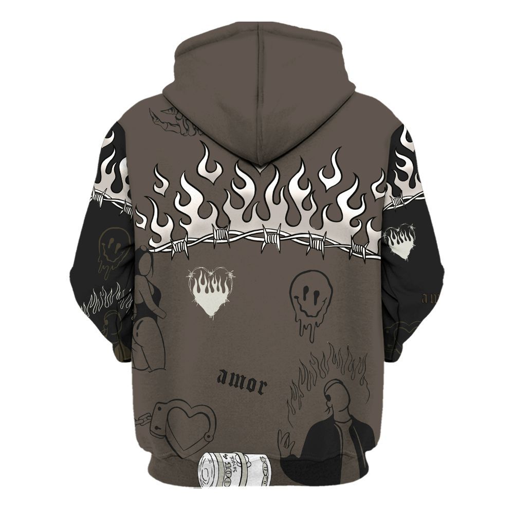 Hoodie To Match Cave Stone 4s, Snake Trust No One All Over Print