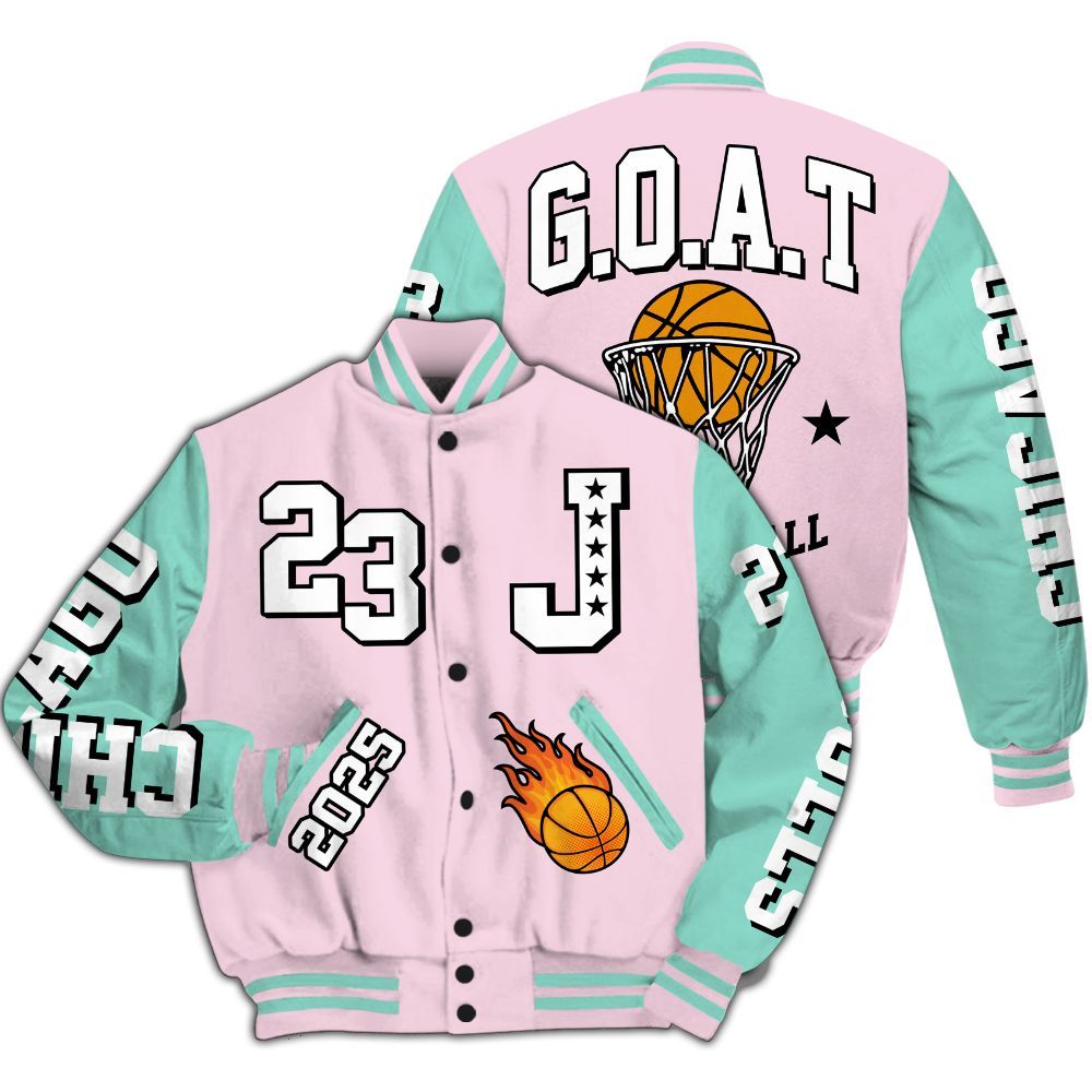 Varsity Jacket To Match Retro Easter 5s - Chicago 23 Basketball All Over Print