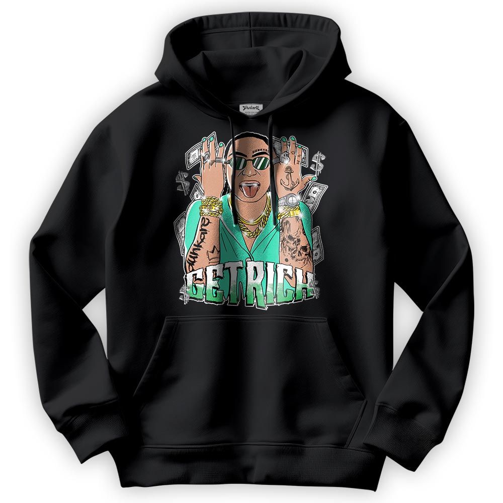 Sweatshirt To Match Black Green Glow 3s Hoodie - Get Richz Unique Hoodie Unisex