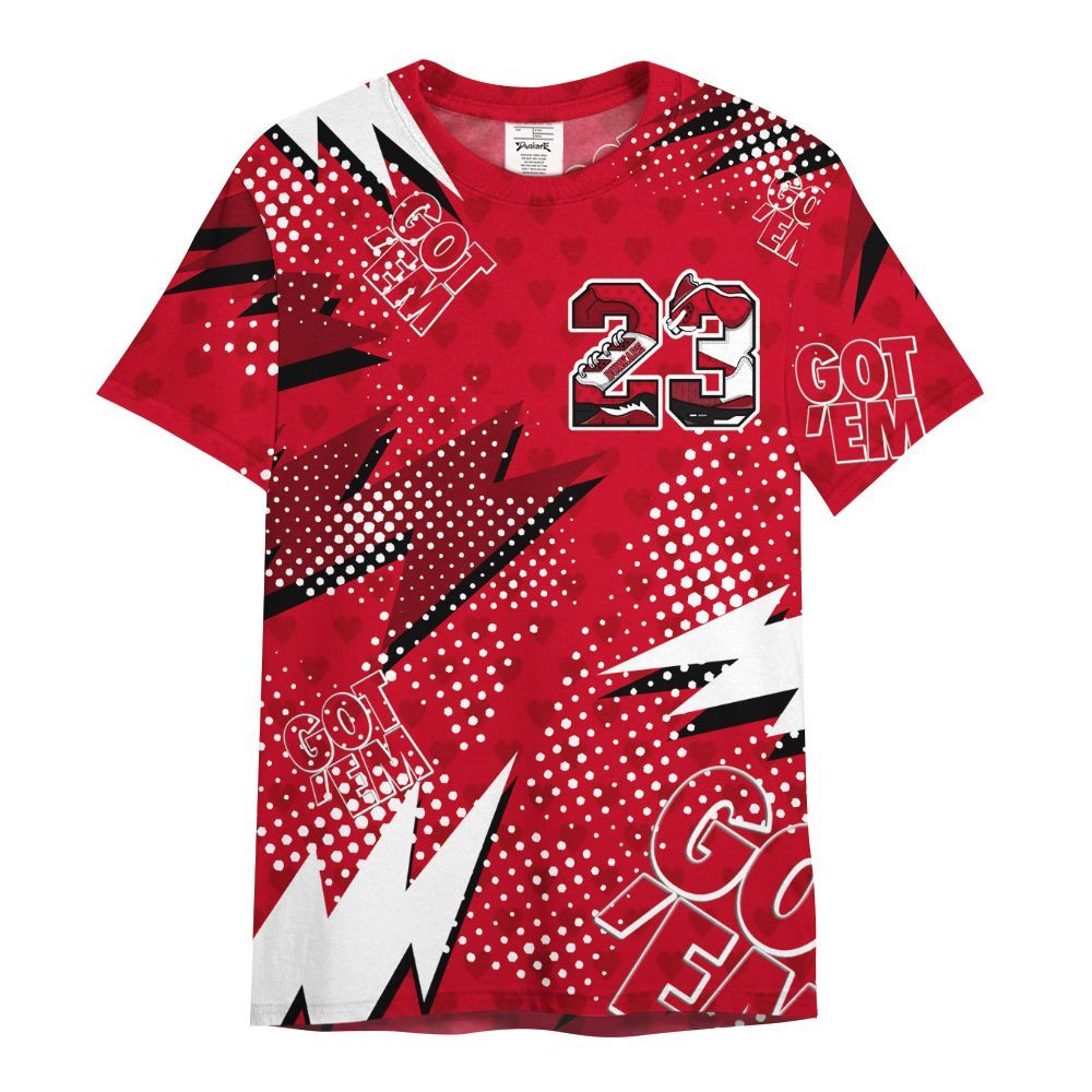 Shirt To Match Cortez GS Valentine's Day - Custom Name Number 23 5s All Over Print