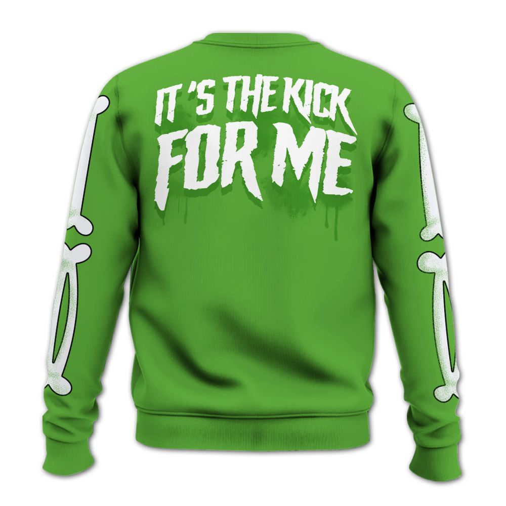 Sweatshirt To Match Retro Green Bean 5s - It's The Kick For Me All Over Print