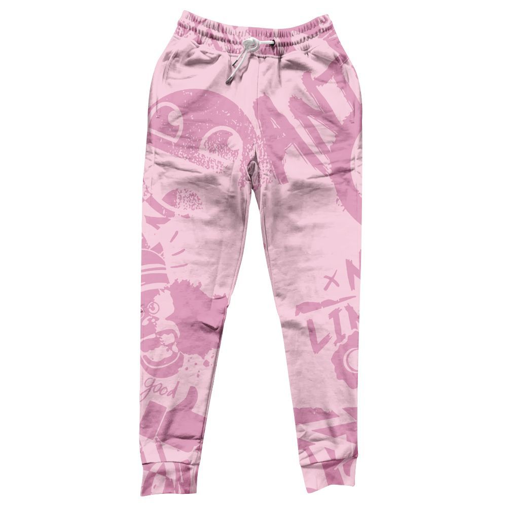 Sweatpant To Match Orchid 4s - Monogram Graffiti All Over Print