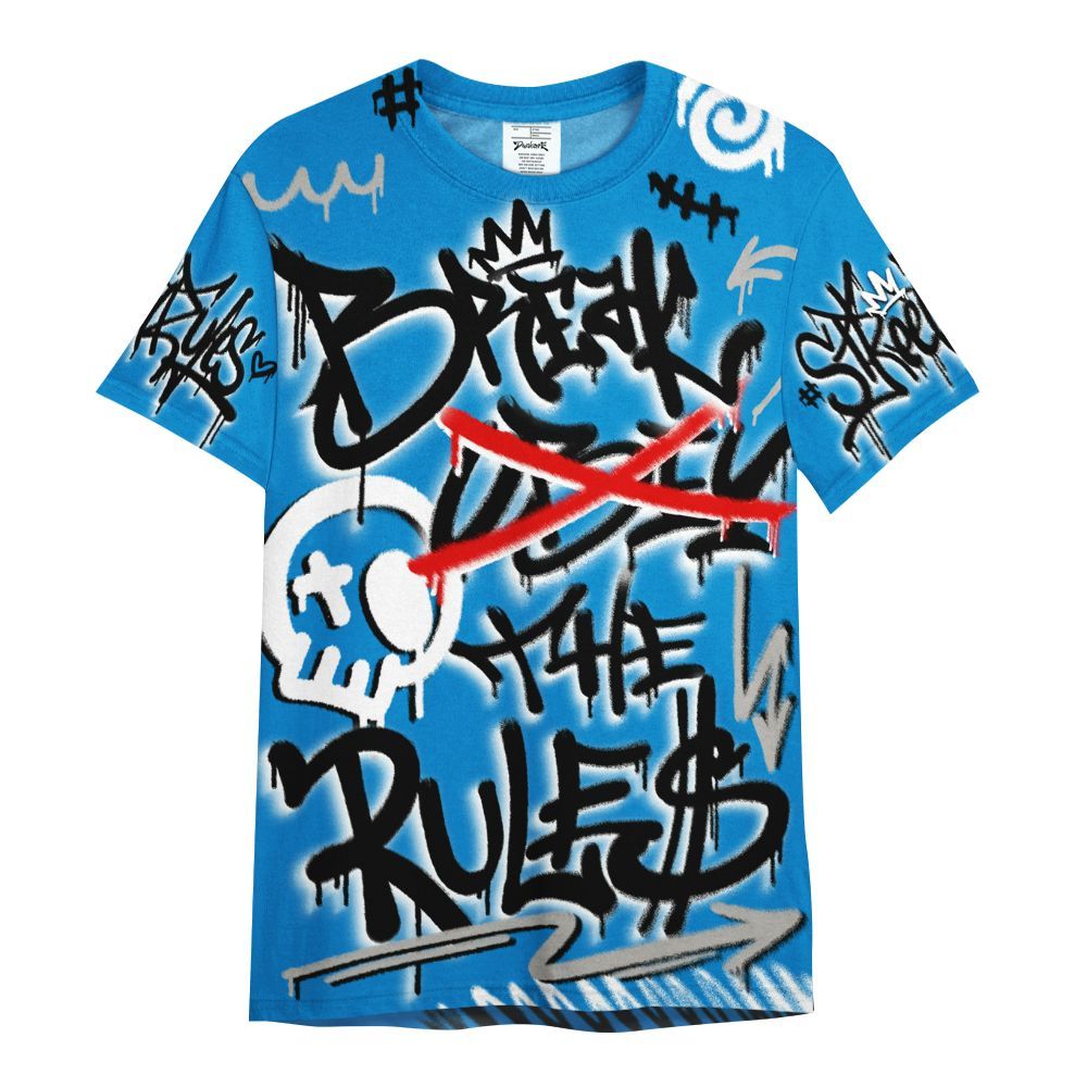 Shirt To Match Industrial Blue 4s - Break Rules Streetwear All Over Print