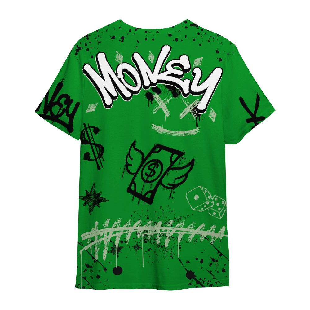 Shirt To Match Green Spark CJ1 T-Rex - Everybody Paid In Full Crayon All Over Print