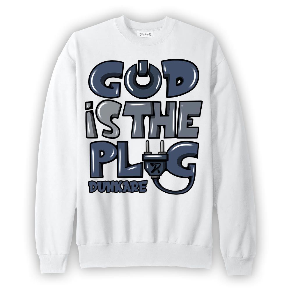 Sweatshirt To match Low Diffused Blue 11s Sweatshirt - God Is The Power Cord Graffiti Graphic
