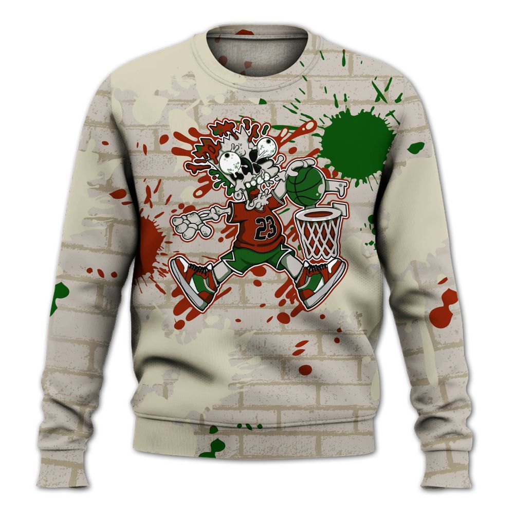 Sweatshirt To Match El Grito 5s - 85's Dunks Graphic Halloween All Over Print