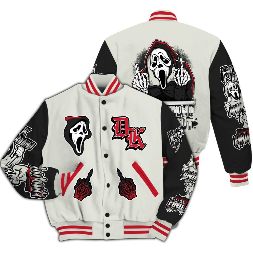Varsity Jacket To Match Flight Club 4s - F#CK And Find Out Graphic All Over Print