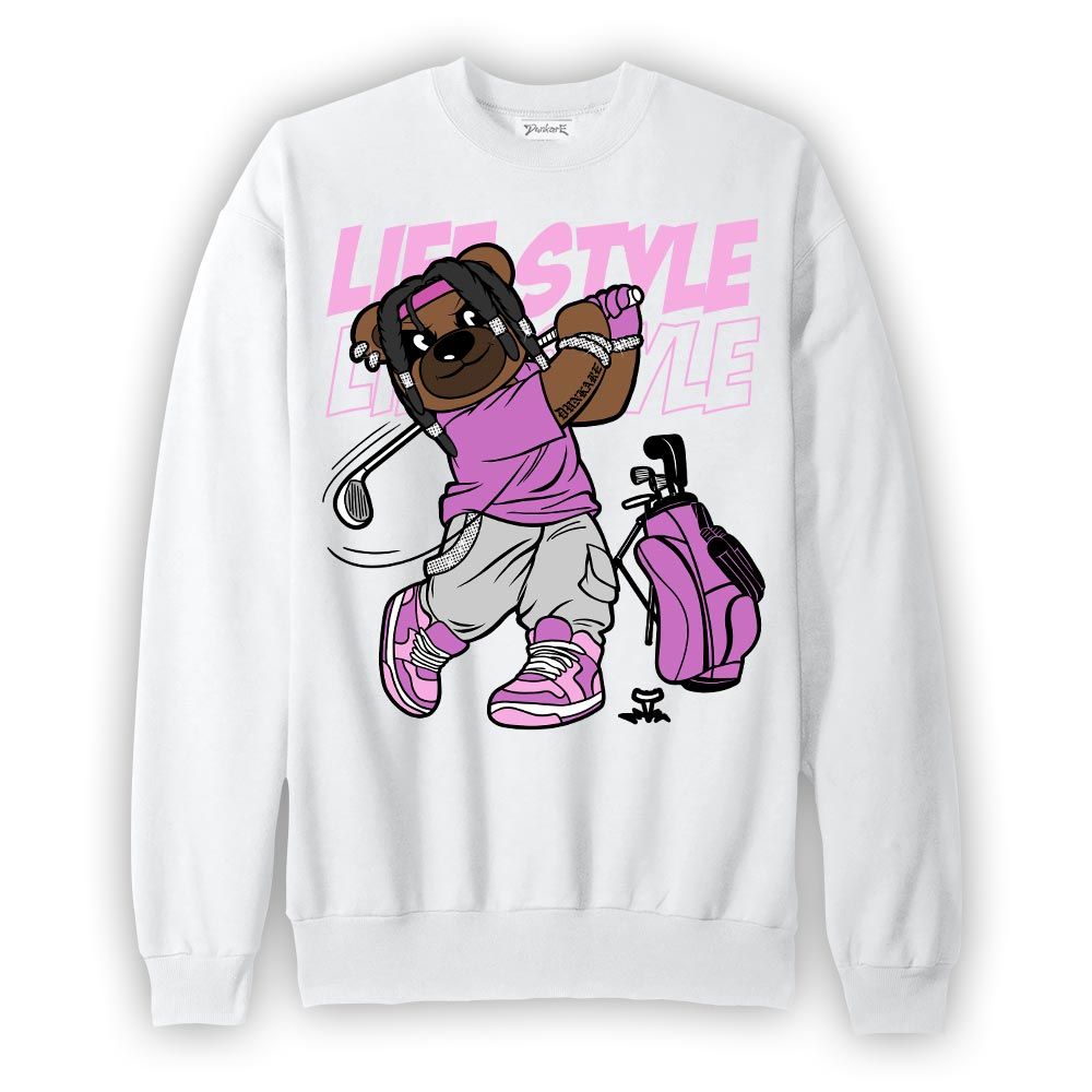 Sweatshirt To match Hyper Violet 4s Sweatshirt - Way Of Living Bear Graphic