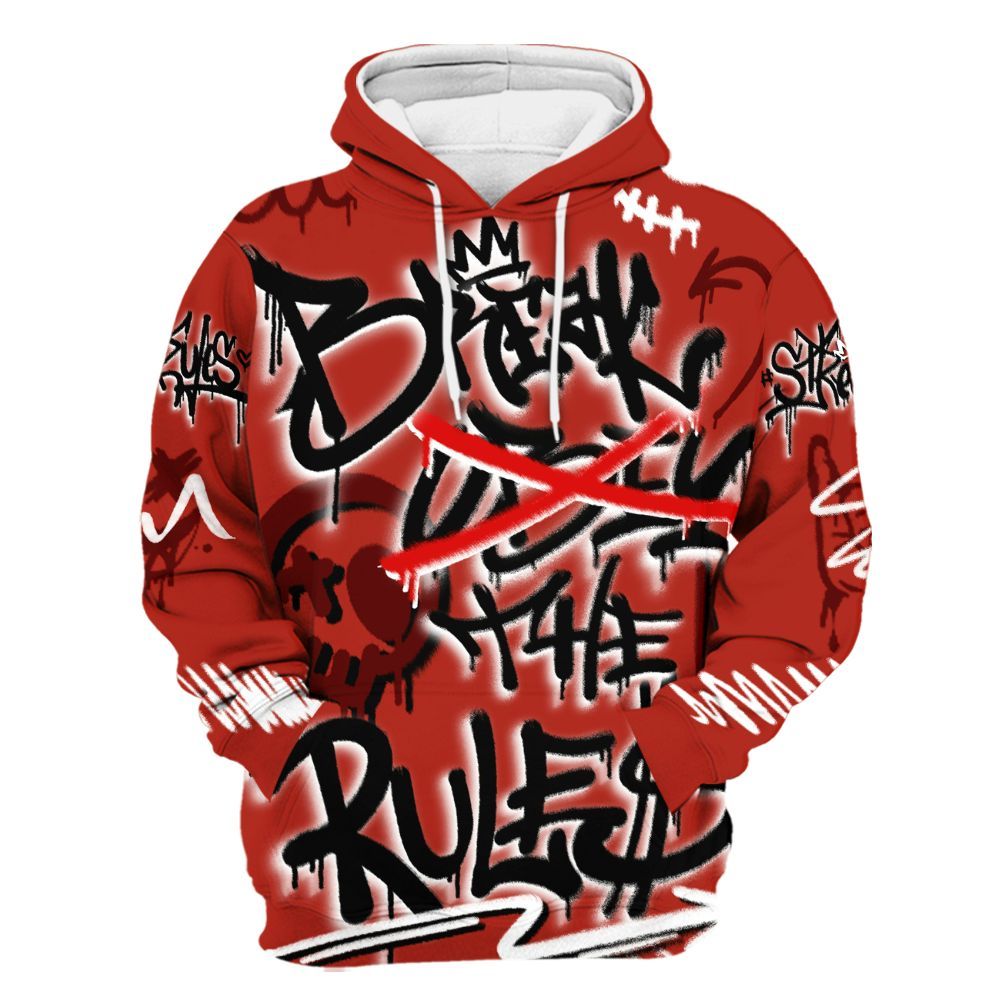 Hoodie To Match SP Firewood Orange 4s - Break Rules Streetwear All Over Print