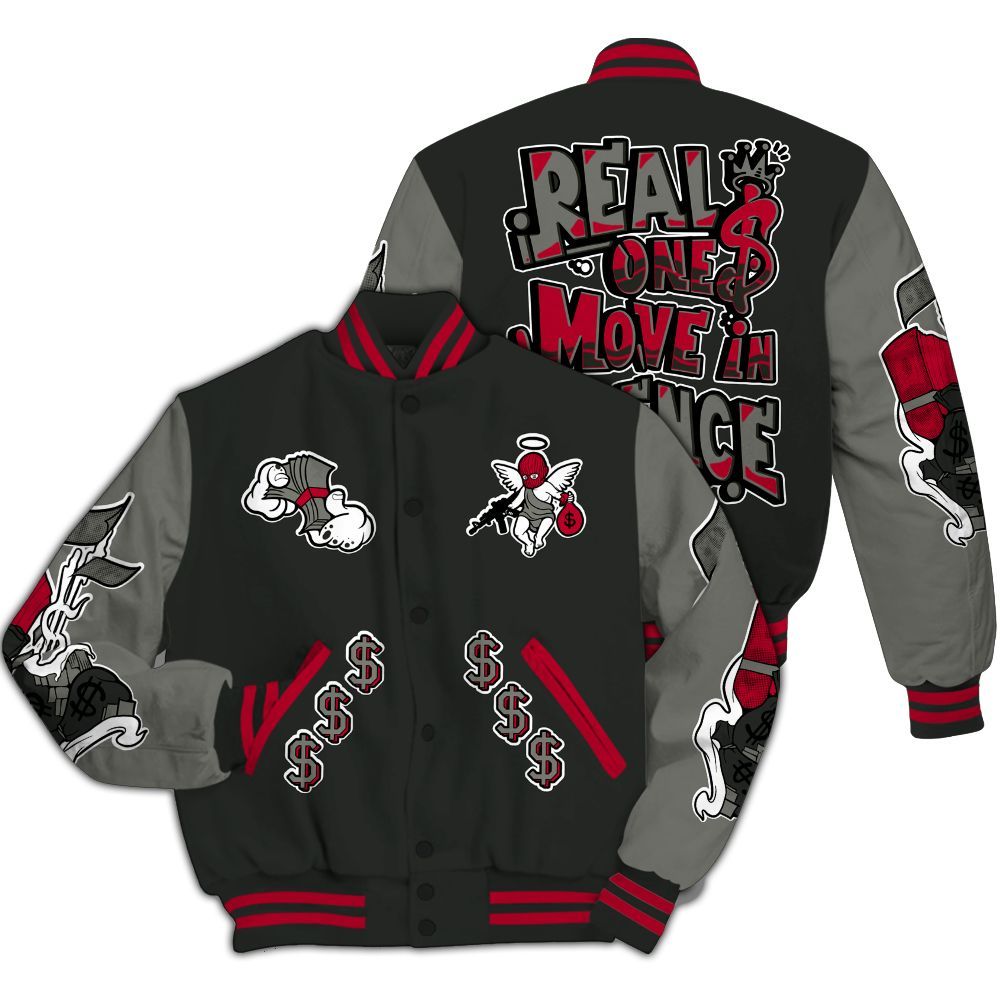 Varsity Jacket To Match Shadow 2025 10s - Ones Move In Silence Graphic All Over Print