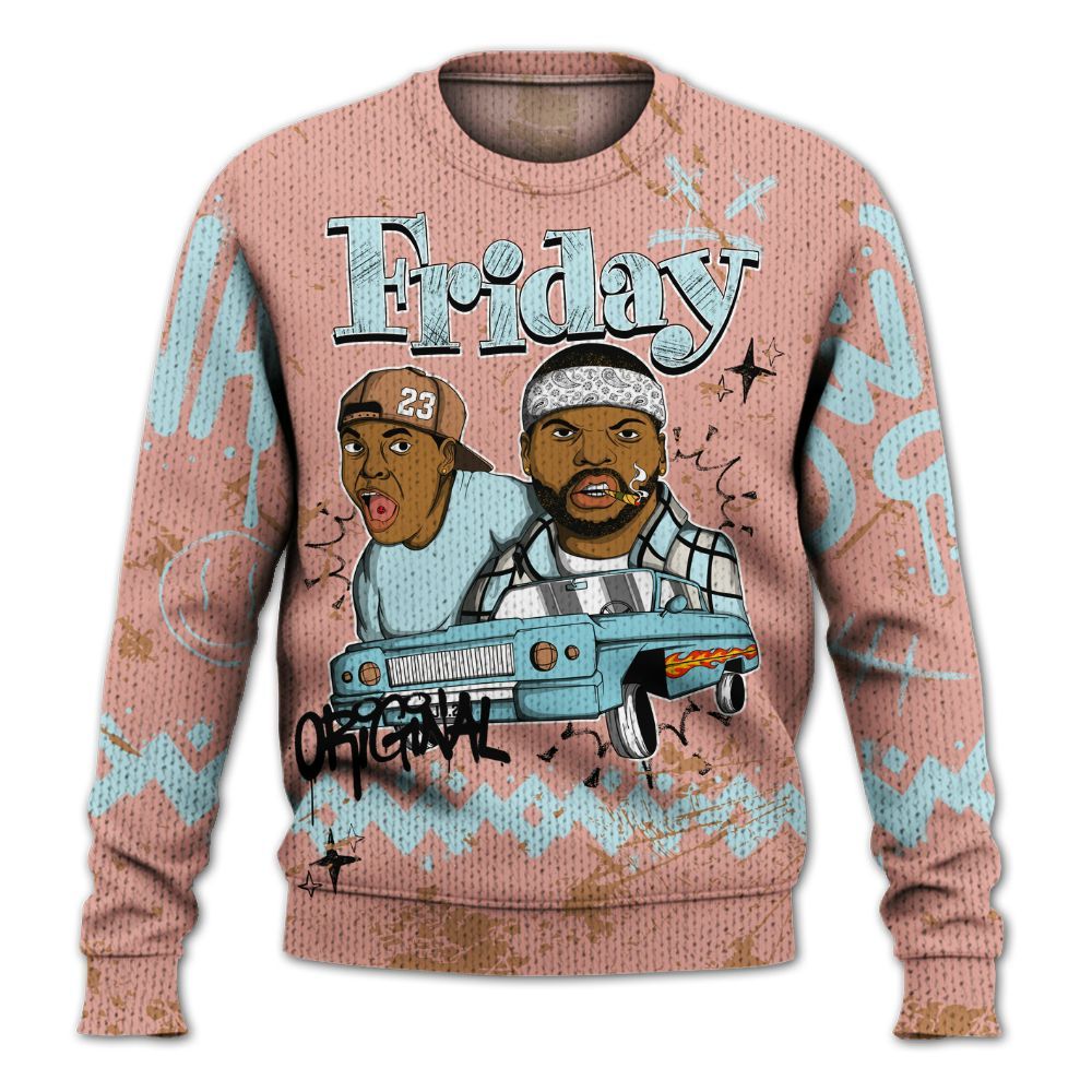 Knitted Sweater To Match Dunk Low Glacier Arctic - Friday Sneaker Crayon