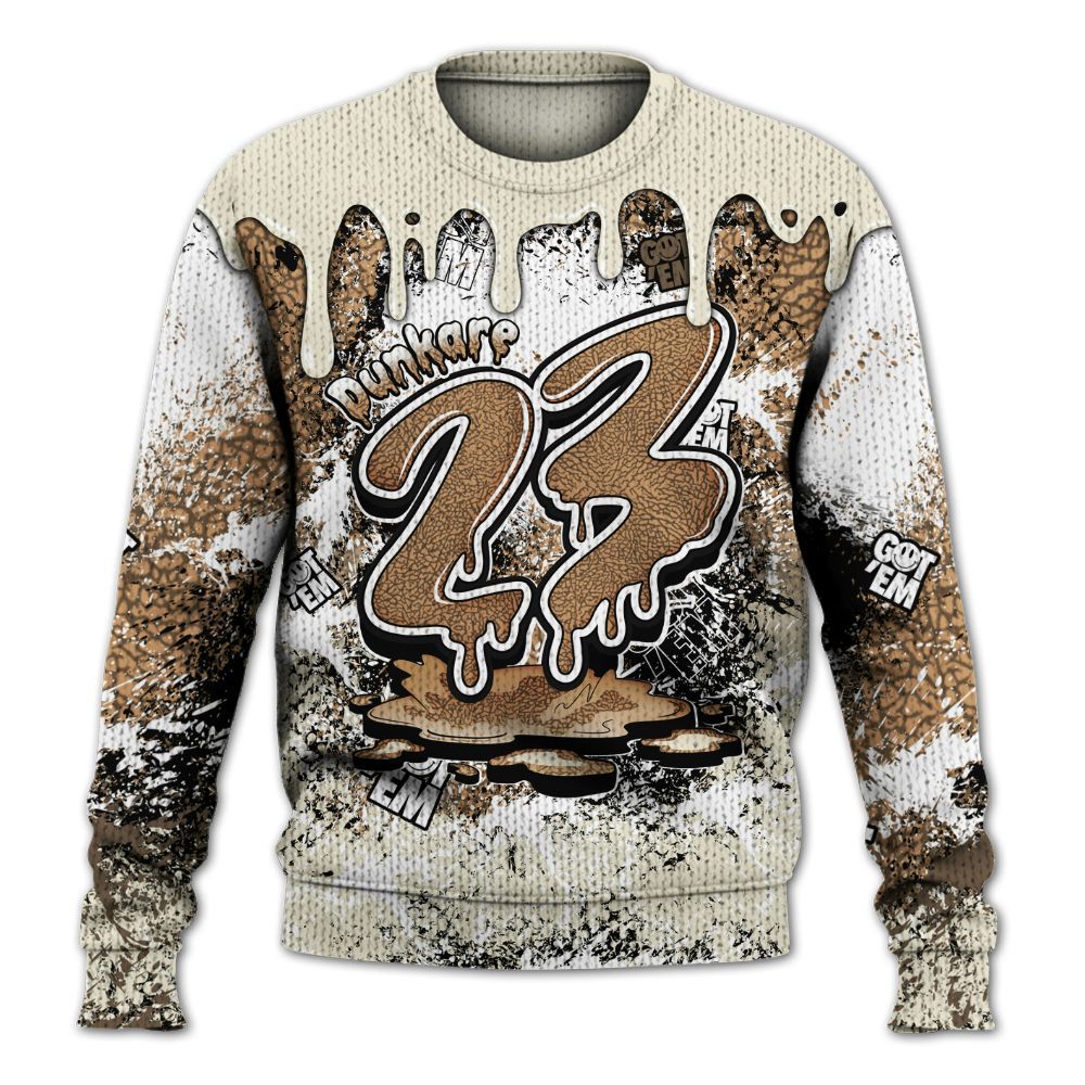 Knitted Sweater To Match Orewood Brown 3s - Dripping 23 Drip