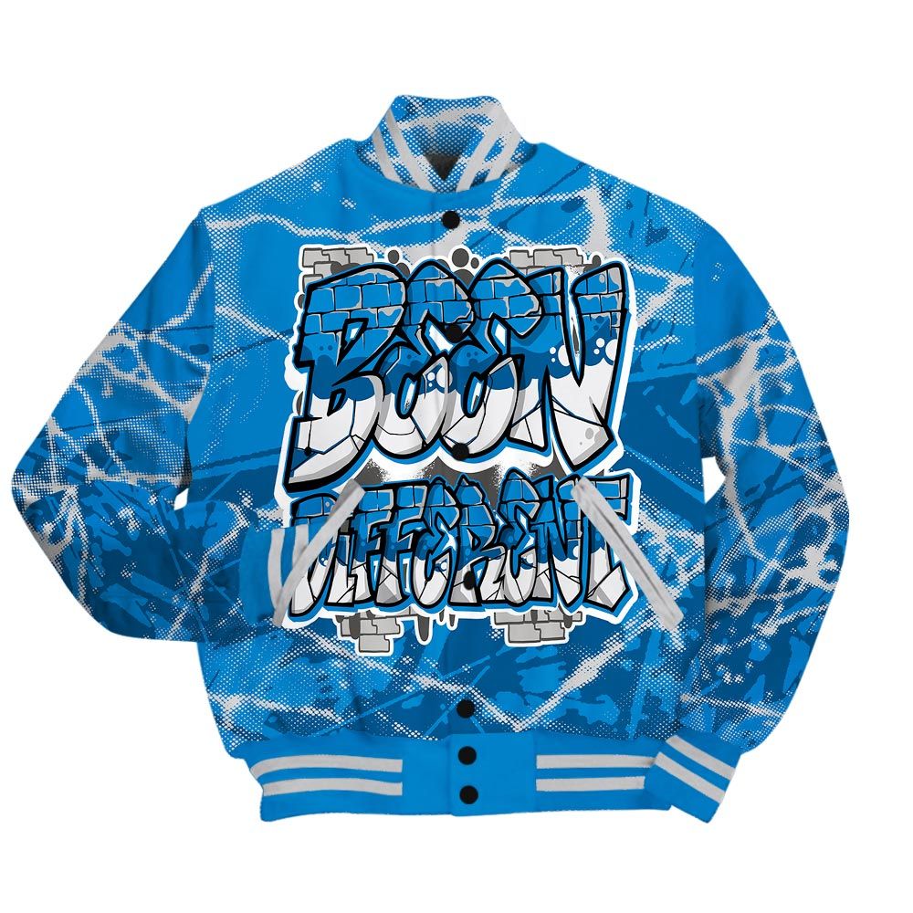 Varsity Jacket To Match Industrial Blue 4s - To Different Profound Graphic Varsity Jacket Unisex