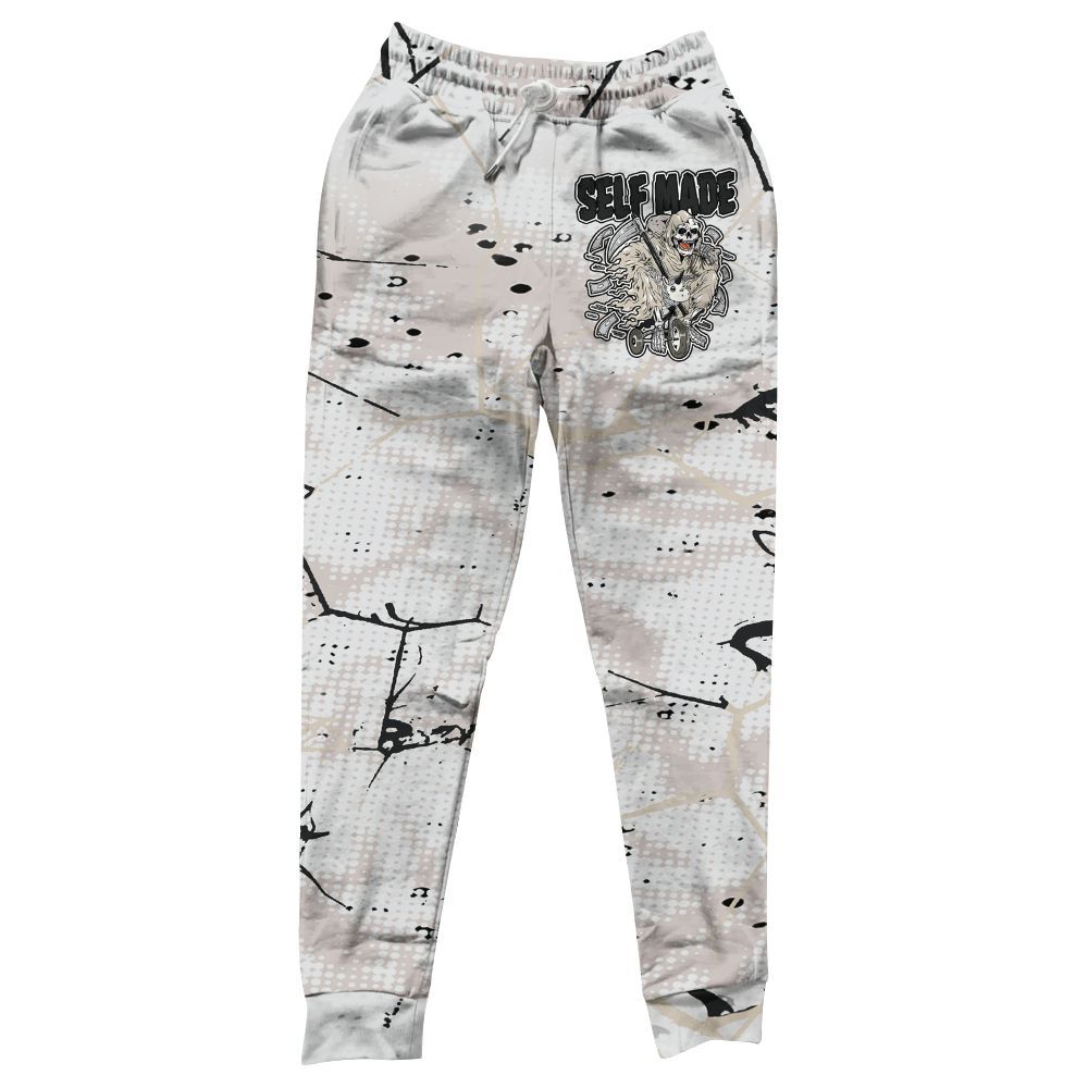 Sweatpant To Match Retro Reverse Metallic 5s - Self Make Skeleton Crack All Over Print