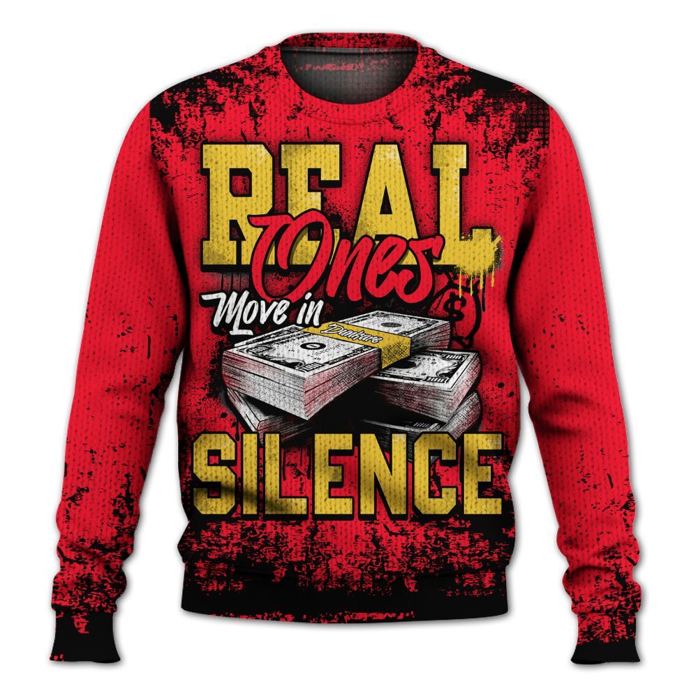 Knitted Sweater To Match KD 18 Air Bakin - Move In Silence Money Street Retro