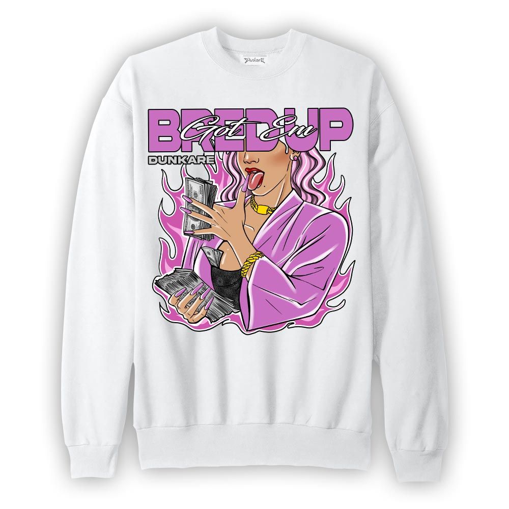 Sweatshirt To match Hyper Violet 4s Sweatshirt - Bred'up Unique Graphic