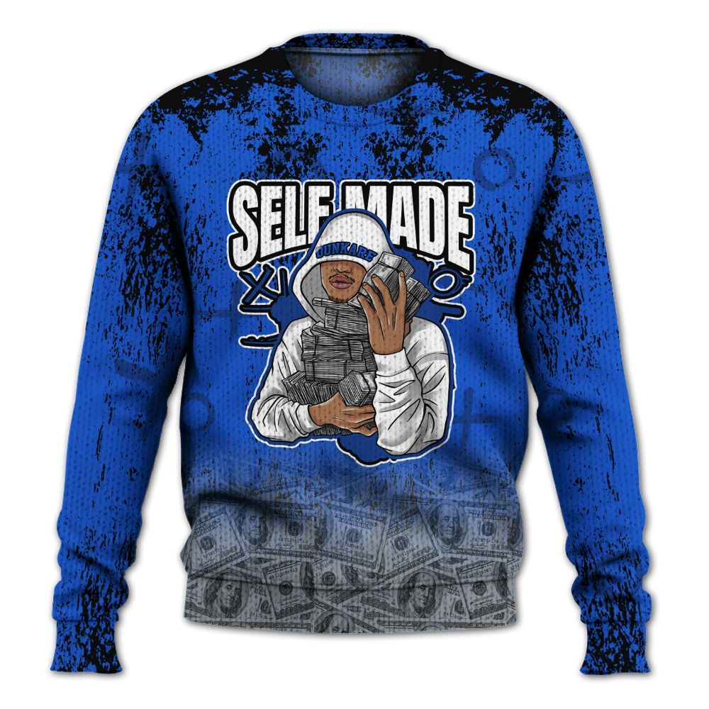 Knitted Sweater To Match Air Foamposite One Royal - Selfmade Unique Grunge