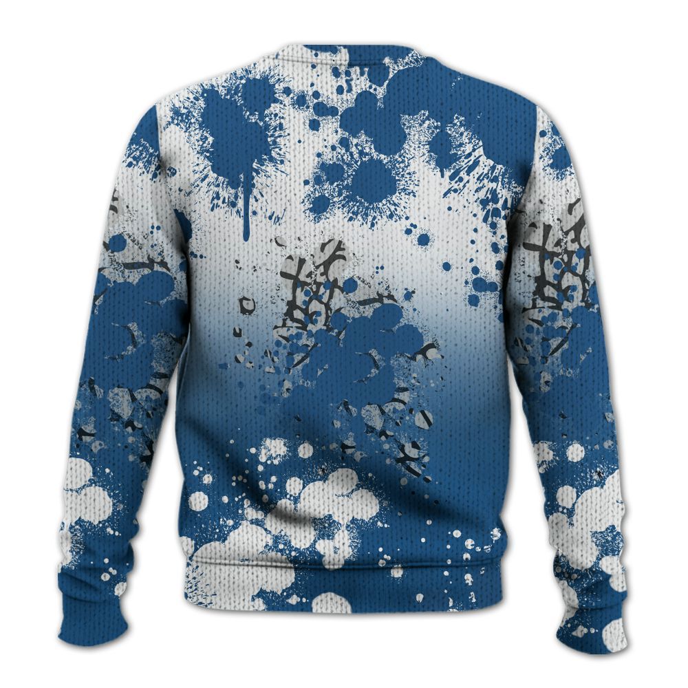 Knitted Sweater To Match Wizards 3s - God Blessed Ink Drip