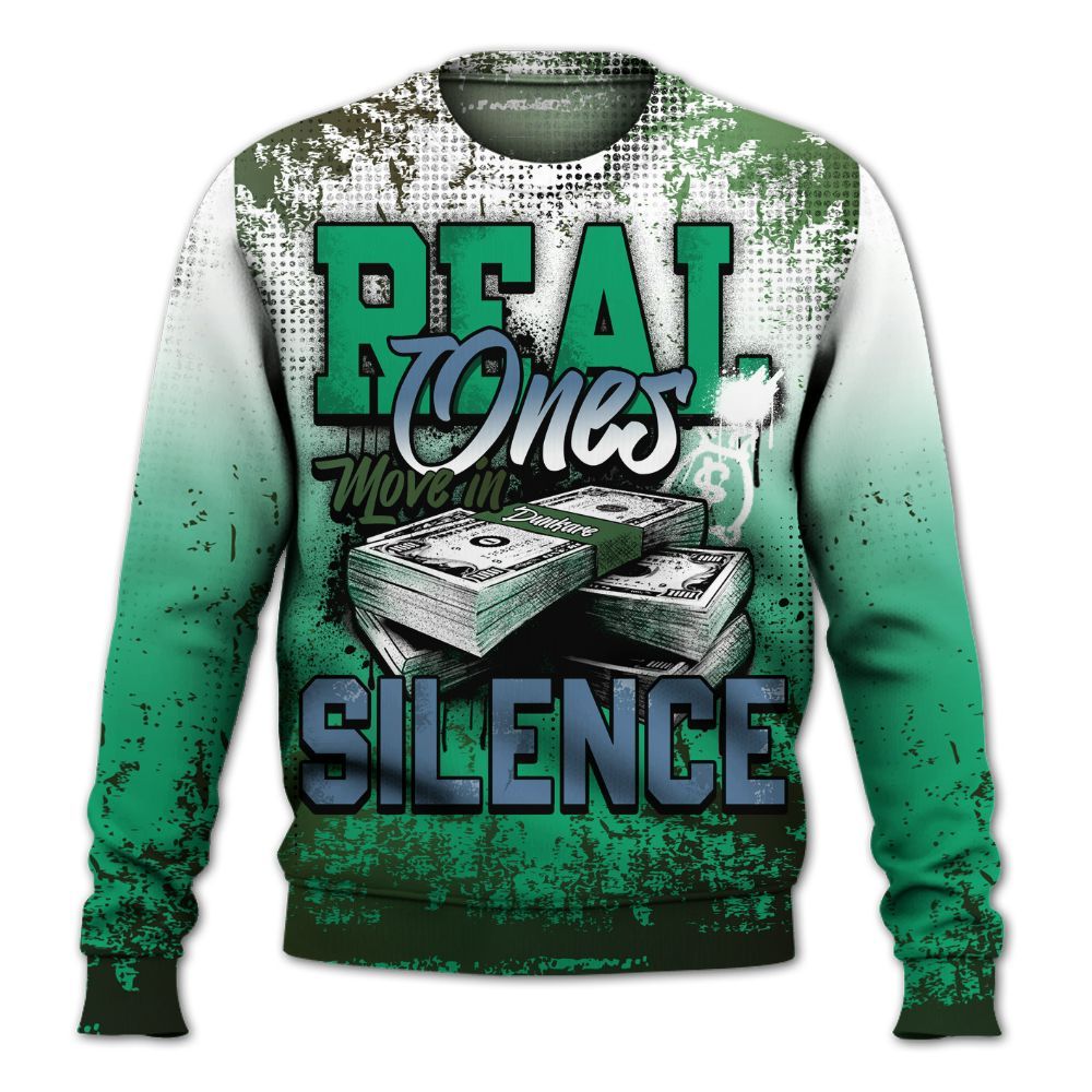 Sweatshirt To Match Foamposite Pro Pine Green 2025 - Move In Silence Money Street Retro All Over Print