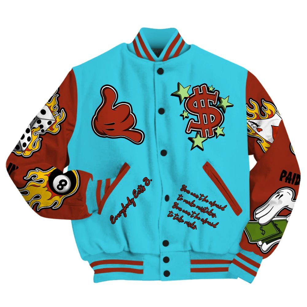 Varsity Jacket To Match SB Dunk Di'Orr Greenwood - Everybody Paid In Full Graphic All Over Print