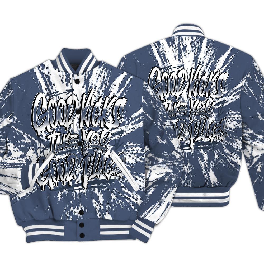 Varsity Jacket To Match Low Diffused Blue 11s - Good Kick Good Places Luxury Varsity Jacket Unisex