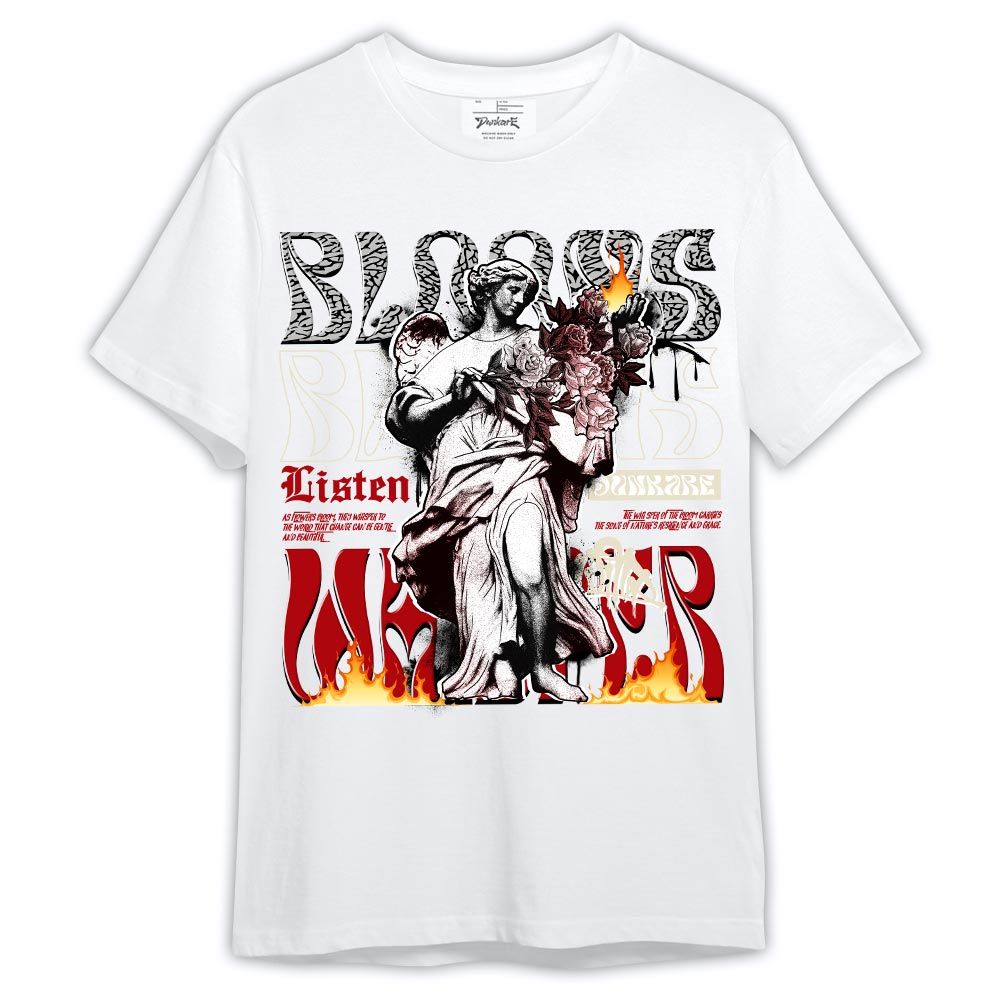 Shirt To Match Cement Grey 3s - Blooms Whisper Shirt Outfit