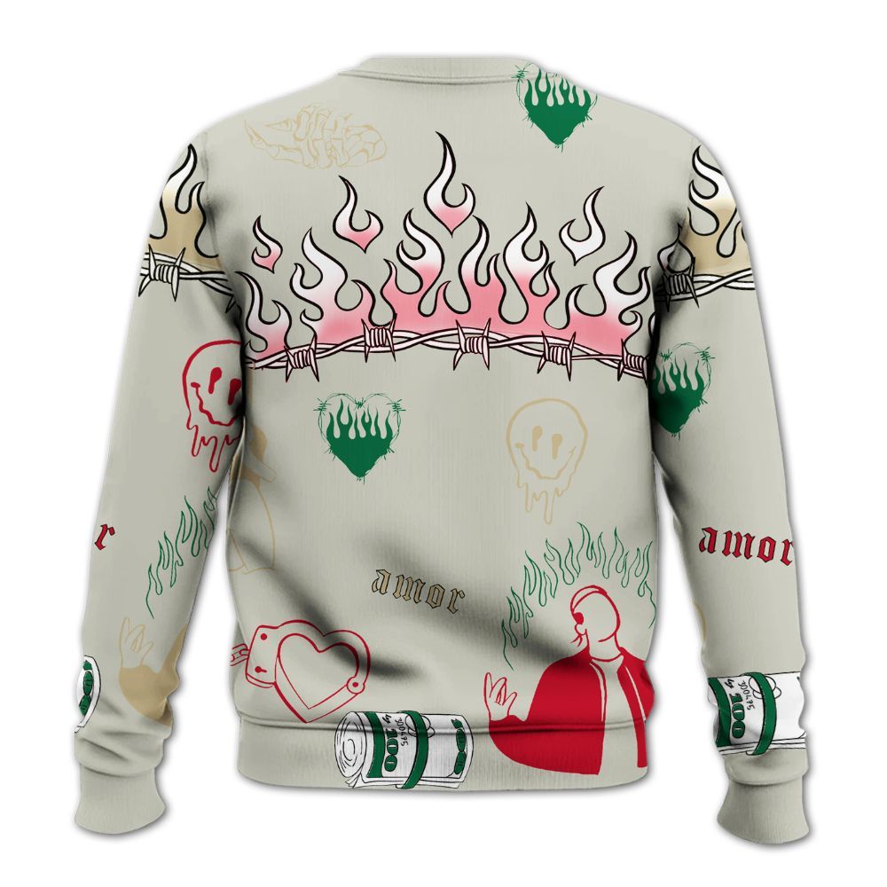 Sweatshirt To Match El Grito 5s - Snake Trust No One All Over Print