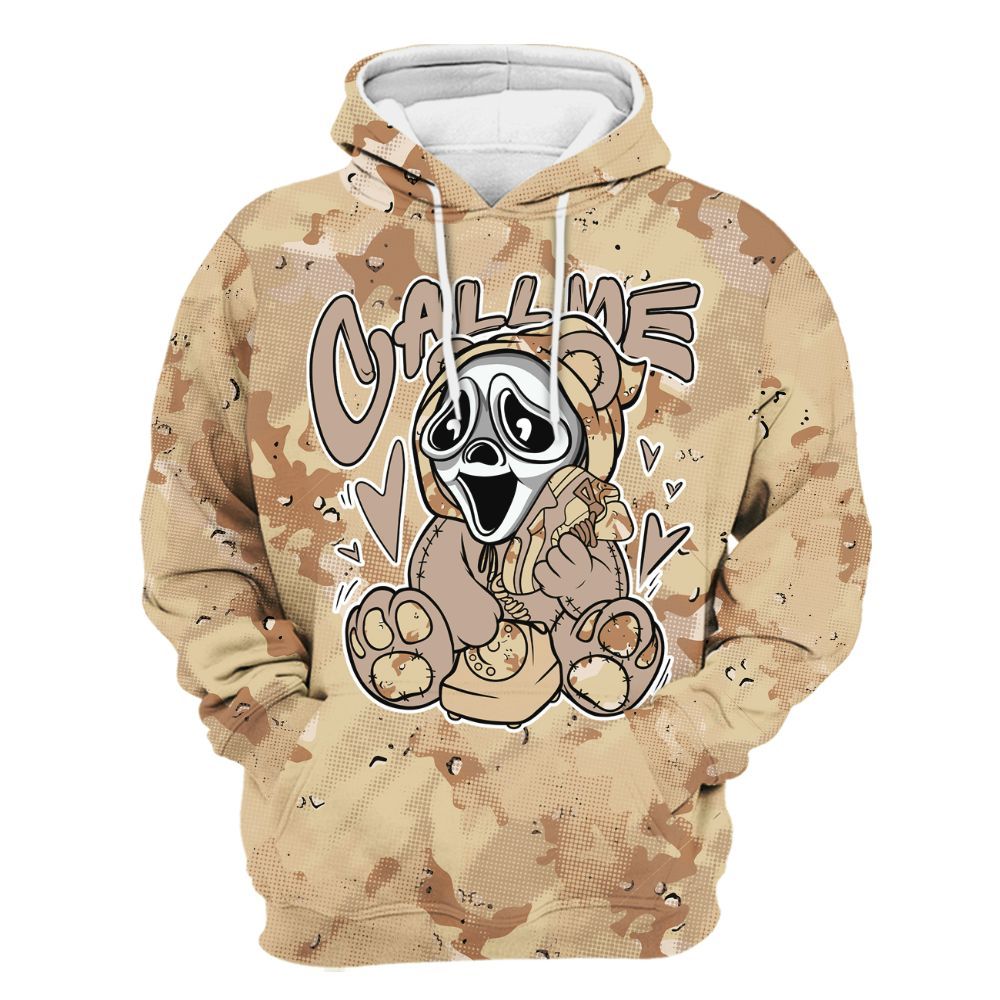 Hoodie To Match Desert Camo 3s - Call Me Bear Abstract Halftone All Over Print