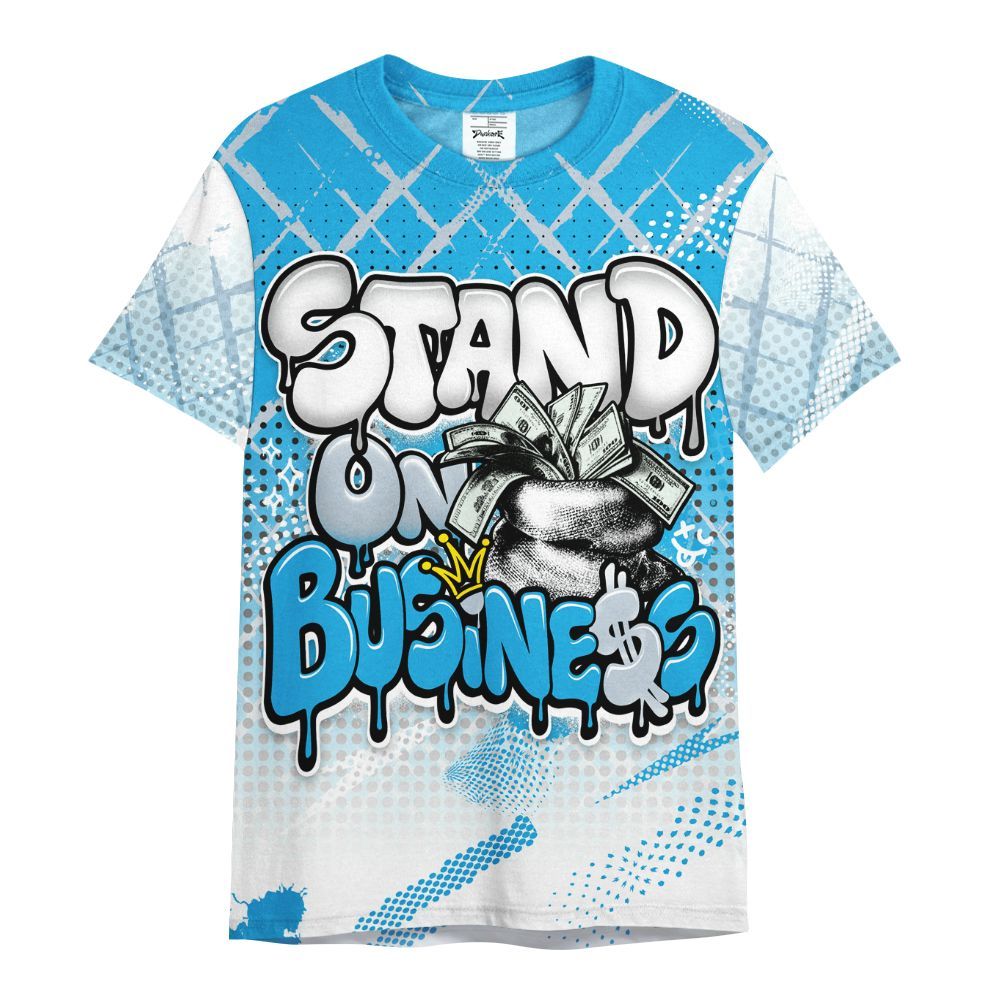 Shirt To Match University Blue Low 2026 11s - Halftone Stand Business Dripping All Over Print