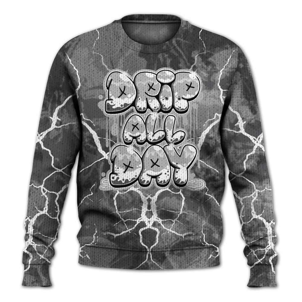 Knitted Sweater To Match White Thunder 4s - DRIPPIN Days Graphic Halloween