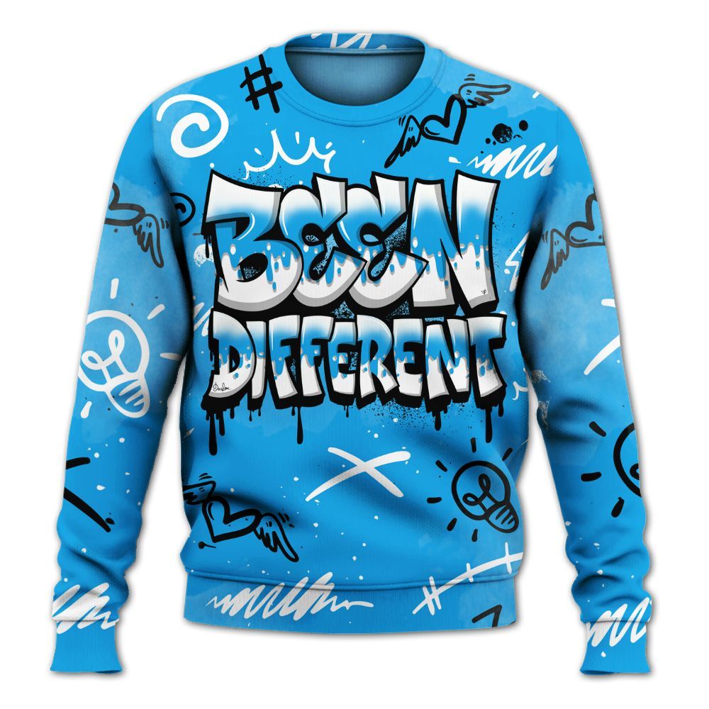 Sweatshirt To Match Black University Blue 2022 13s - Drip Been Di2ferent All Over Print