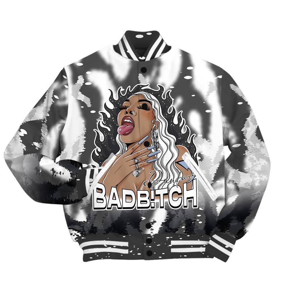 Varsity Jacket To Match Reverse Black White 6s - Bad B!tch Burn Varsity Jacket Unisex