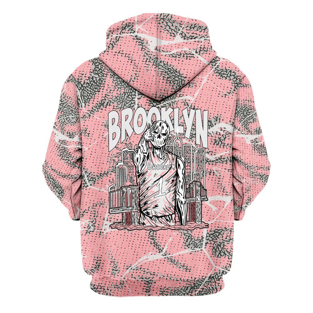 Hoodie To Match Retro Wings 3s - Brooklyn's Skeleton Crack All Over Print