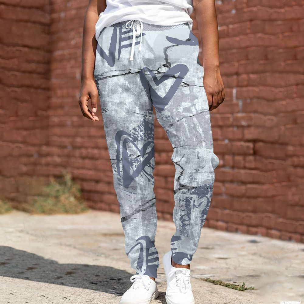 Sweatpant To Match Air Foamposite Jin Kazama - Heart Grunge All Over Print