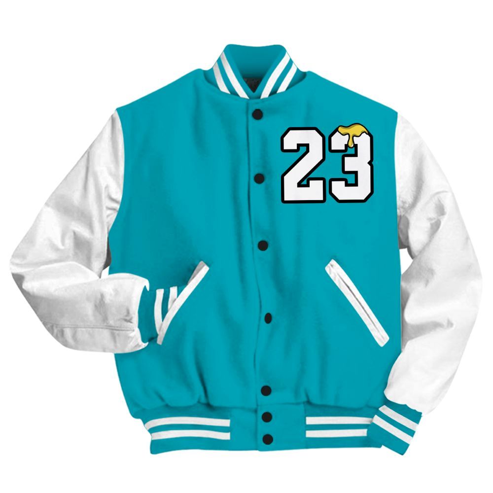 Varsity Jacket To Match Dunk Low KD 17 N7 - Custom Name Number 23 Drip All Over Print