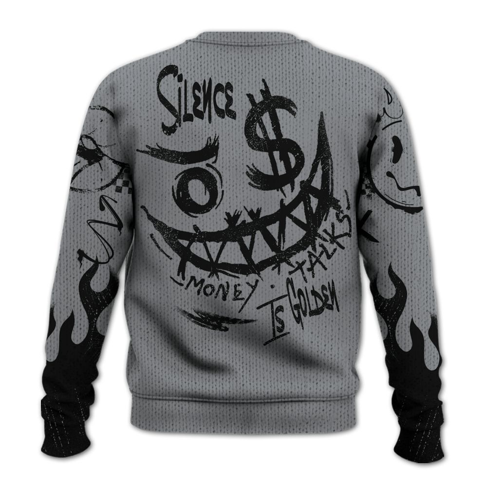 Knitted Sweater To Match Black Cement 3s - Mouth Burning Street Style
