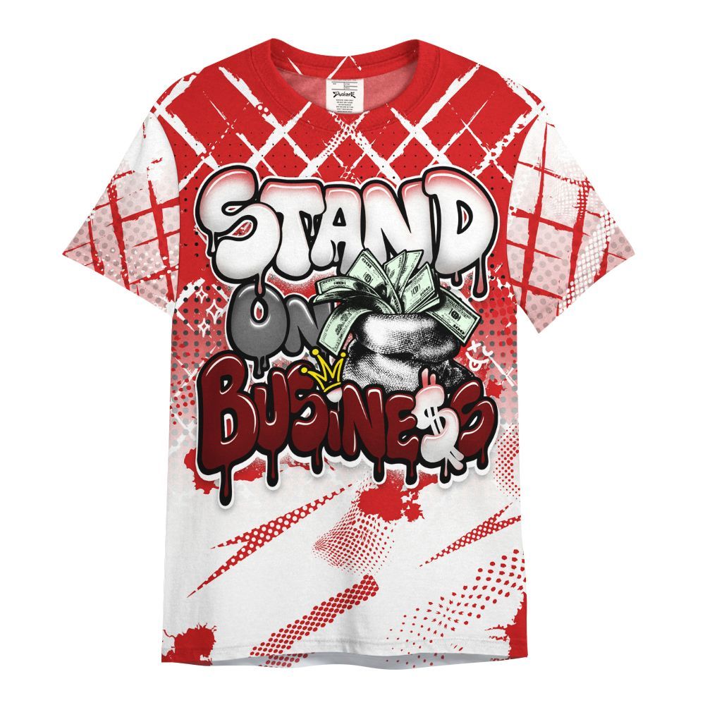 Shirt To Match Low Bred 11s - Halftone Stand Business Dripping All Over Print