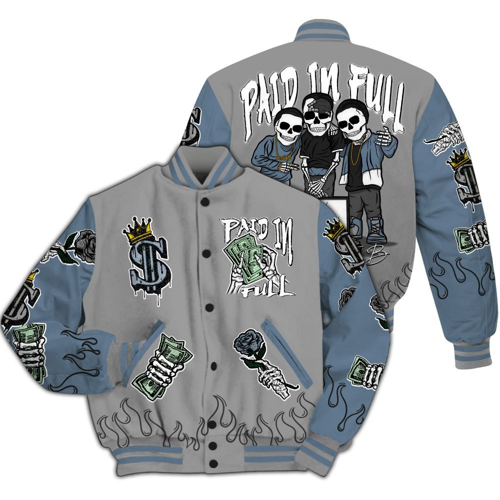 Varsity Jacket To Match Black Chrome 6s - Fire Everybody Paid In All Over Print