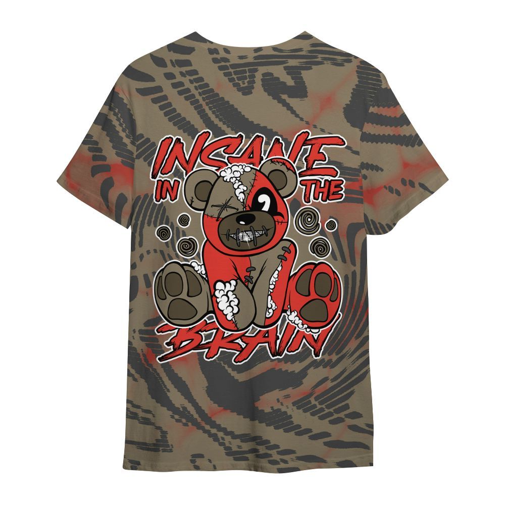Shirt To Match Olive 9s - Insanes Bear Fume All Over Print