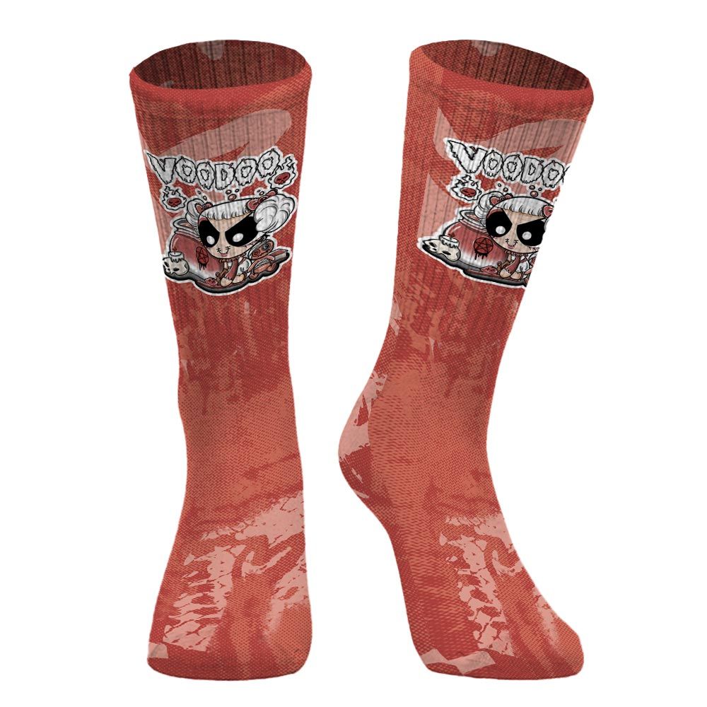 Sock To Match Dune Red 13s - Voodooz