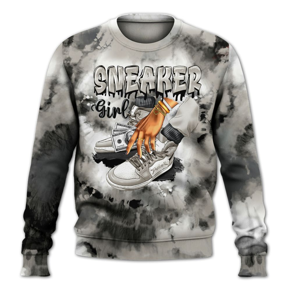 Sweatshirt To Match Dunk Low Appears Oreo - SNEAKER Girl Money Drip Tie Dye All Over Print