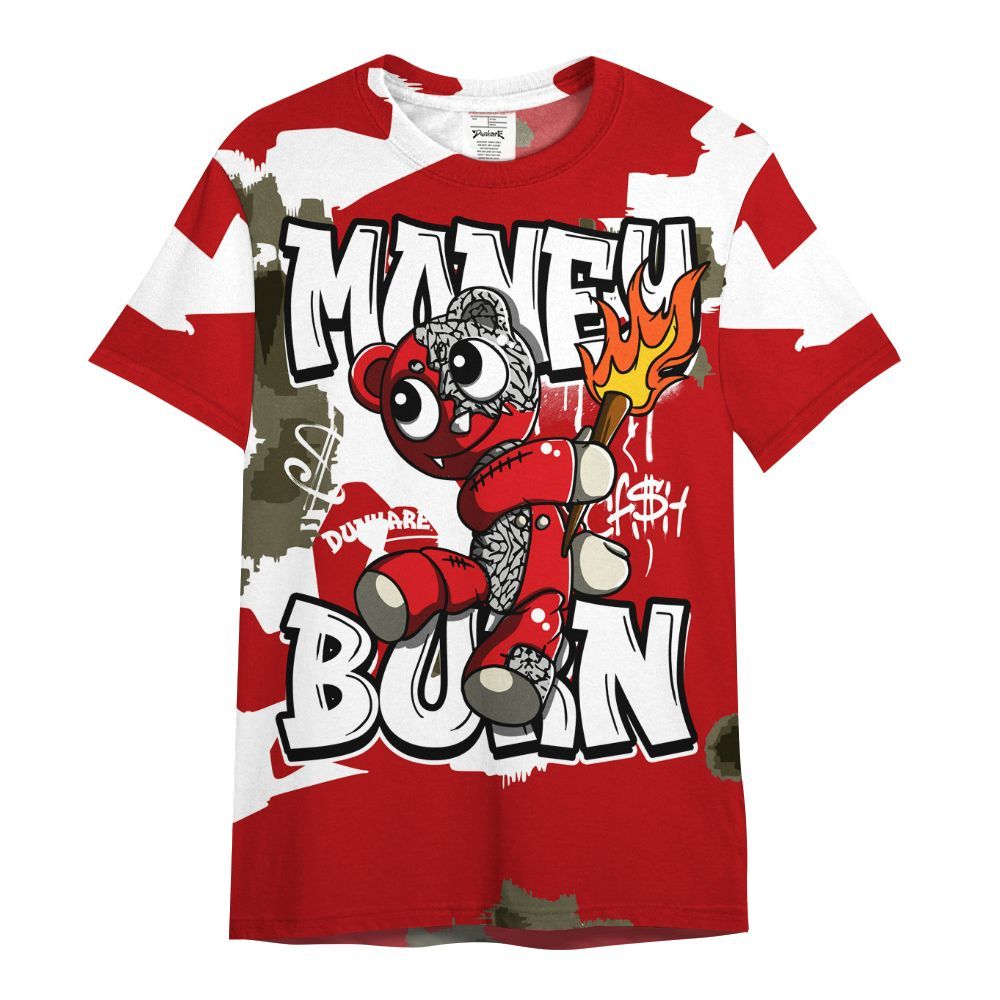 Shirt To Match Cement Grey 3s - Money Burn Retro All Over Print