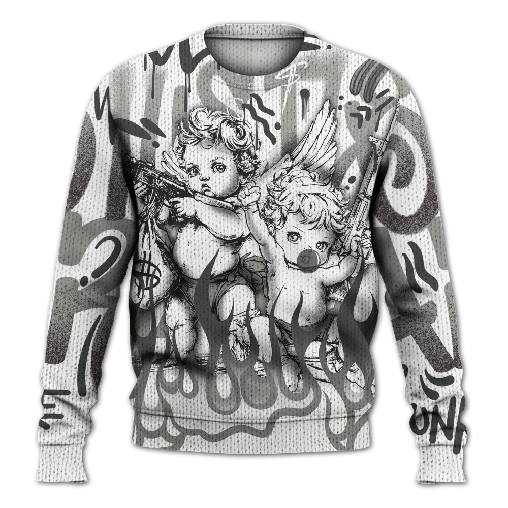 Knitted Sweater To Match Paris Olympics 4s - Angel Hustle Hard