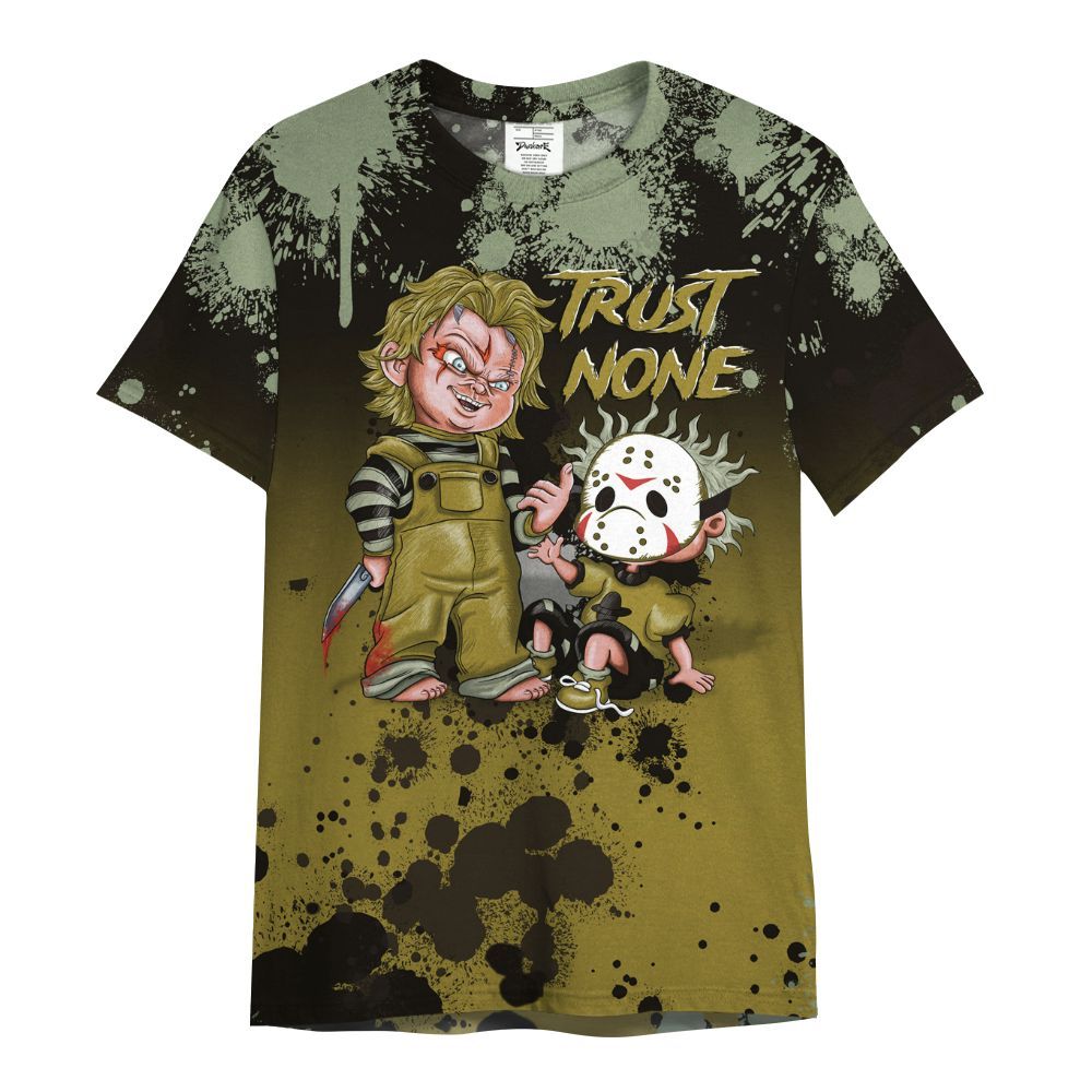 Shirt To Match Air Flightposite Metallic Gold - Trust No One Scary All Over Print