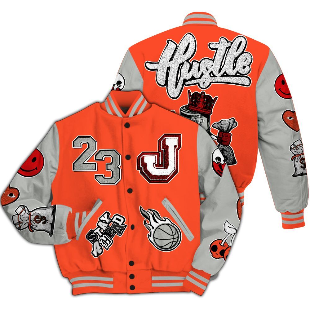 Varsity Jacket To Match Air Max 1 86 Cosmic Clay - Hustles Money Number 23 All Over Print