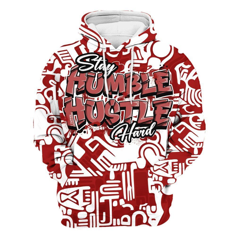 Hoodie To Match Red Taxi 12s - Humble Hustle Retro Red Taxi 12s Outfit All Over Print