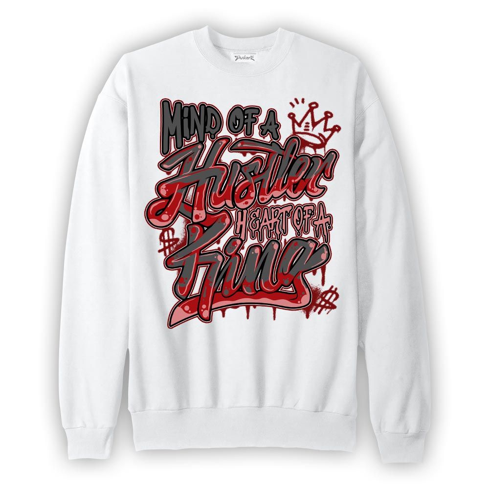 Sweatshirt To match Red Taxi 12s Sweatshirt - Mind Of Hustlers Heart King Graphic Graphic