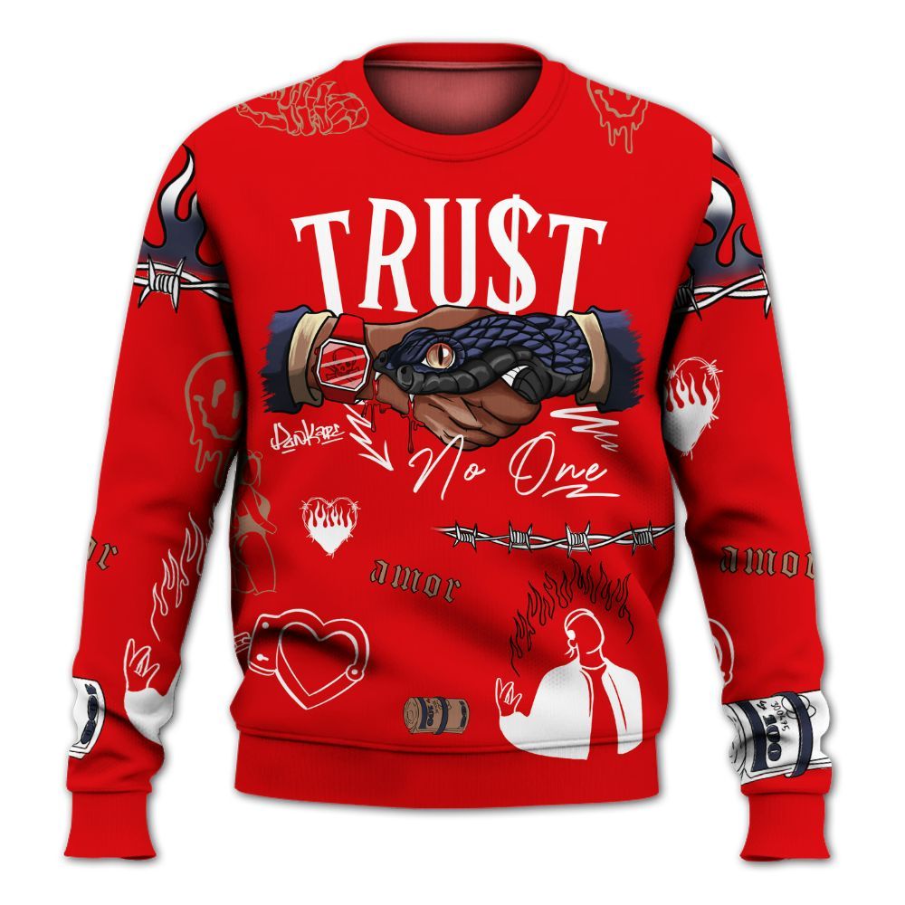 Sweatshirt To Match Low OG Howard Bison 1s - Snake Trust No One All Over Print